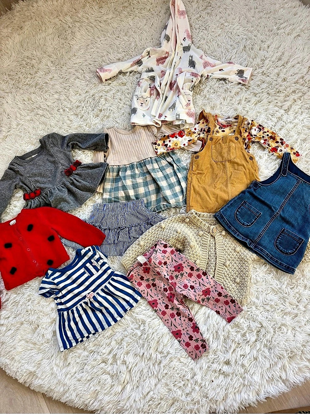 Carter's Baby Girl Clothes Fall Bundle 9M